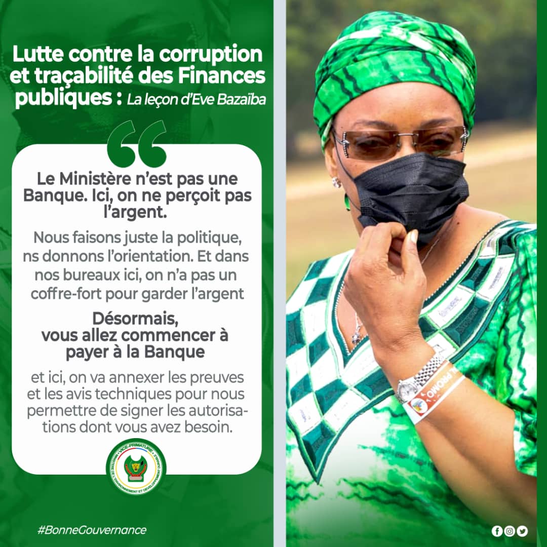 Lutte Contre la corruption et traçabilité des finances publiques : Eve Bazaiba lance un message aux hommes politiques