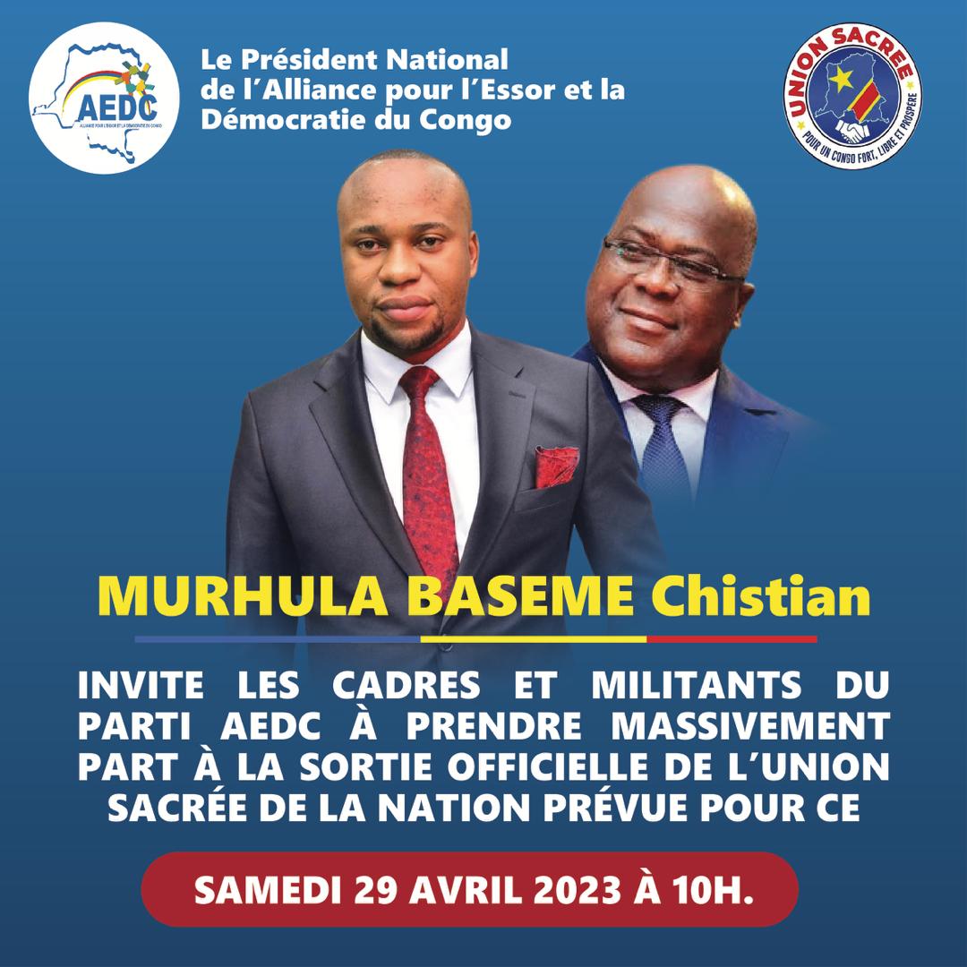 Lancement de l’Union sacrée : l’AEDC de Christian Baseme invite la population à remplir le stade des martyrs