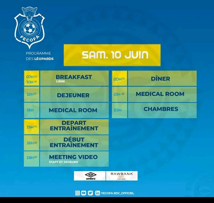 Éliminatoires CAN – Côte d’Ivoire 2024 : les Léopards de la RDC s’offrent une première séance d’entraînement ce samedi
