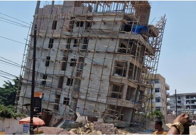 Kinshasa : Effondrement d’un immeuble à Gombe conduit à son isolement